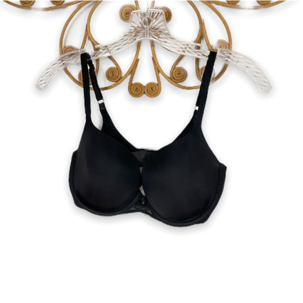 Victoria's Secret Lined Demi Bra Black 32DD
